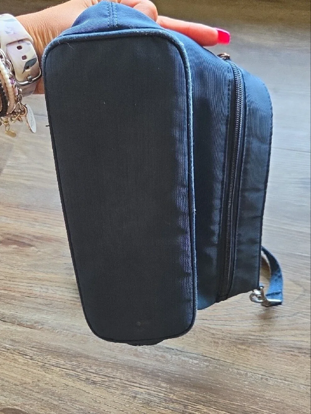 Lug Samba Blue Quilted Front Pocket Crossbody Bag